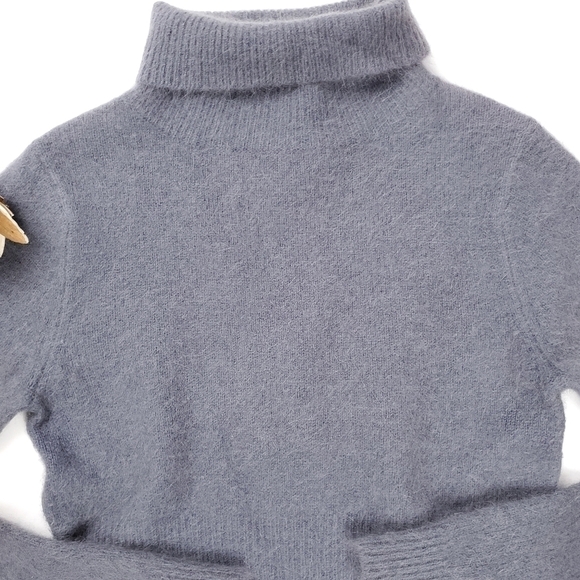 Jou Jou Grey Wool Angora Blend Turtleneck Sweater Womens Med - Picture 6 of 11